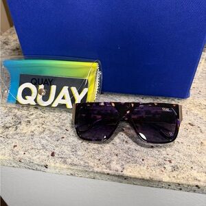Quay Australia Get Off Tortoise Purple Sunglasses
